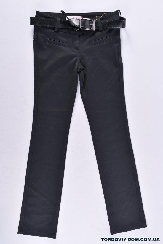 Штани з поясом для дівчинки (колір чорний) AWADORE Зріст в наявності : 116, 122, 134 арт.212