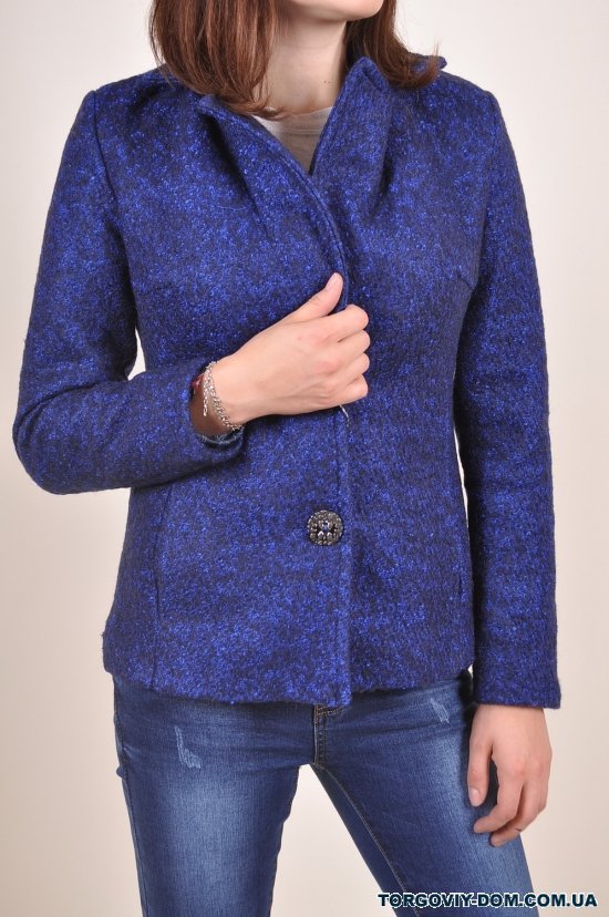 Пальто жіноче демісезонне (колір темно-синій) Розмір в наявності : 42 арт.563