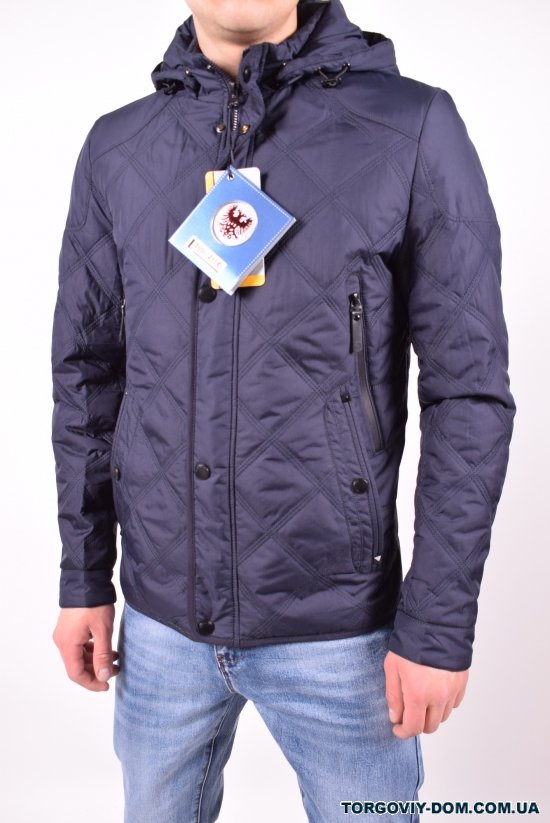 Куртка чоловіча з плащової тканини (колір темно-синій) демісезонний BOOS JACK Розмір в наявності : 46 арт.JK-8861