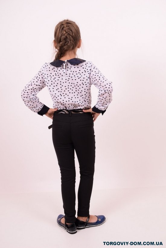 Штани для дівчинки з поясом стрейчеві (кол. Чорний) Розмір в наявності : 25 арт.208