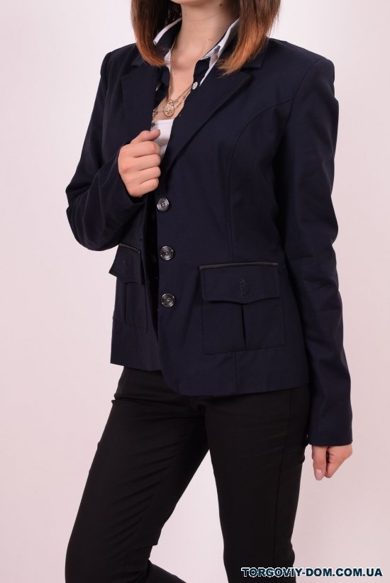 Піджак жіночий класичний (кол. Т / синій) Jinbaolai Розмір в наявності : 36 арт.5707-5