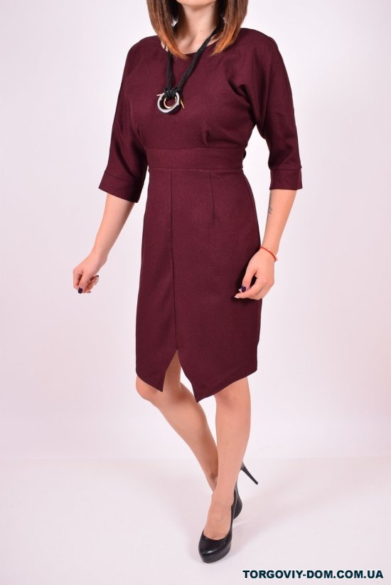 Сукня жіноча з біжутерією (кол. Бордовий) BONADEA Розмір в наявності : 46 арт.024-3275
