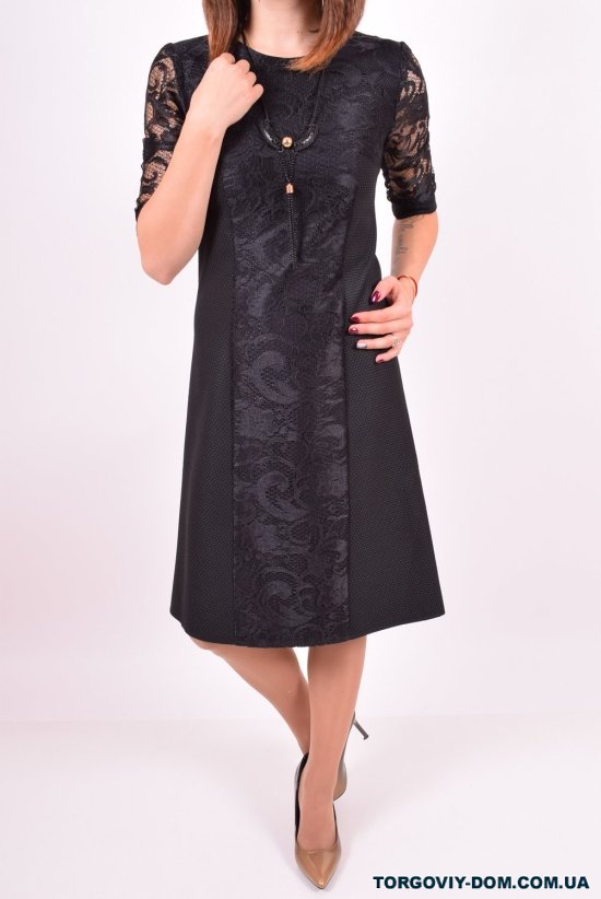 Платье женское рукав 3/4 "SUNLEES" (Cotton 90%,Elastane 10%) Размеры в наличии : 44, 46, 48 арт.0043009SNL