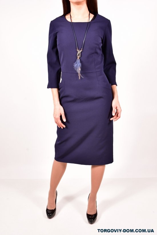Платье женское рукав 3/4 (цв.тёмно-синий) "MottoWey" Размеры в наличии : 42, 44 арт.700295MOTTO