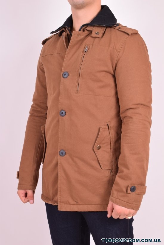 Куртка мужская (цв.св/коричневый) демисезонная котоновая Ge Bruder Размеры в наличии : 44, 46, 48, 50 арт.374