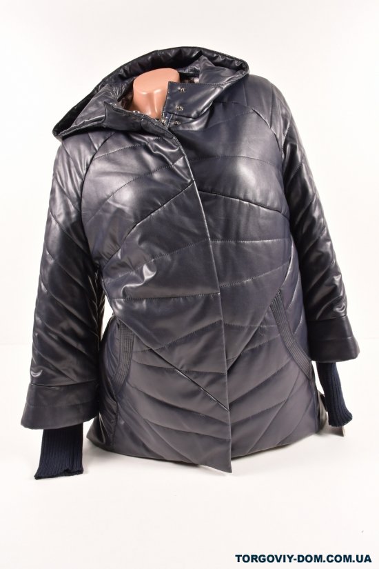 Куртка жіноча (color 060-2) з еко шкіри галявина-натуральне хутро ELLAFONISS Розмір в наявності : 52 арт.G18181K