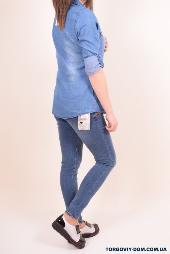 Рубашка  женская котоновая (цв.голубой)   Madoy Размер в наличии : 40 арт.2226