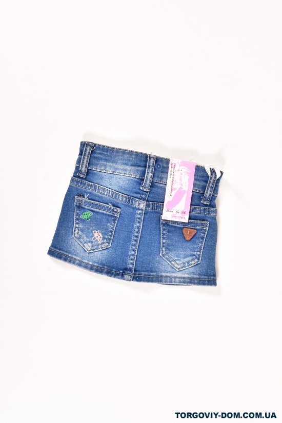 Юбка для девочки джинсовая стрейчевая D/S (Cotton 85%,Polyester 15%) Рост в наличии : 92 арт.SK1707N