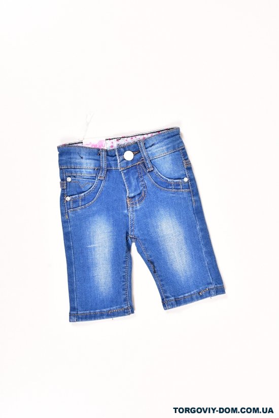 Шорты для девочки джинсовые стрейчевые D&S (Cotton 85%,Polyester 15%) Рост в наличии : 68, 74, 86, 92 арт.MQ3010
