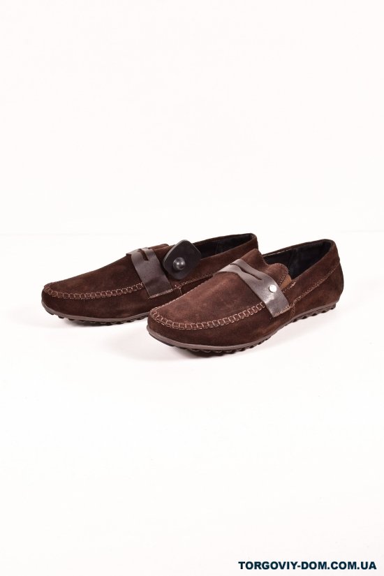 Мокасины мужские из натуральной замши (цвет коричневый) DAN Shoes Размер в наличии : 44 арт.3S056-4