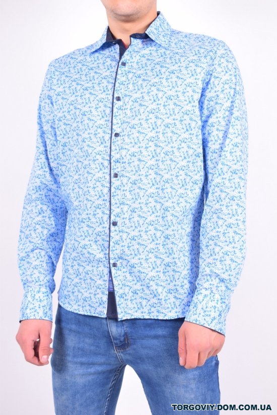 Рубашка мужская Slim-fit (цв.голубой) Stendo Размер в наличии : 46 арт.S18-250