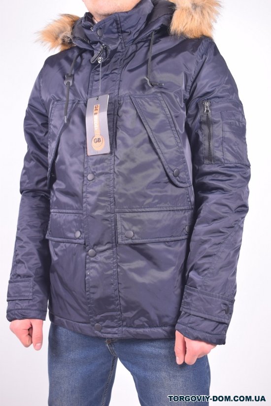 Куртка чоловіча (кол. Т / синій) з плащової тканини демісезонна Ge Bruder Розмір в наявності : 42 арт.0046