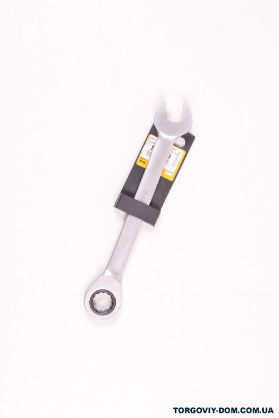 Ключ рожково-накидной трещоточный 18мм CrV SATINE арт.6022181