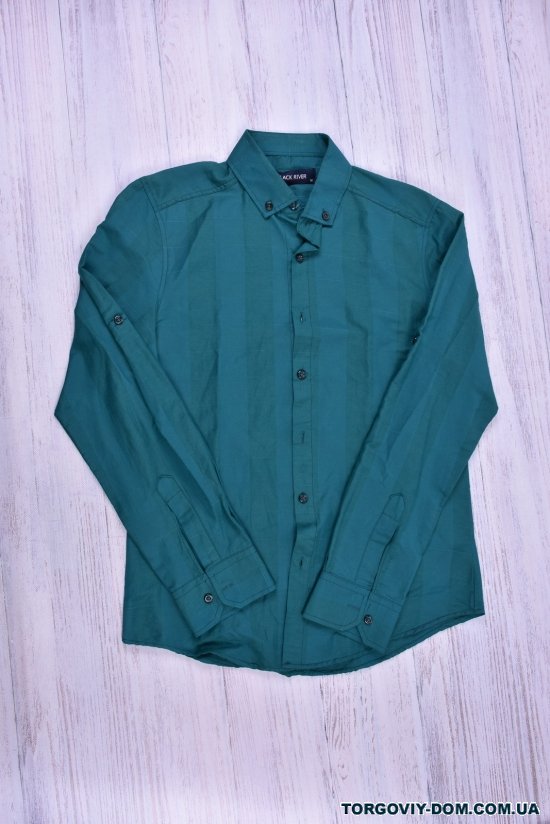 Рубашка мужская (цв.зеленый)  BLACK RIVER Размер в наличии : 44 арт.15125