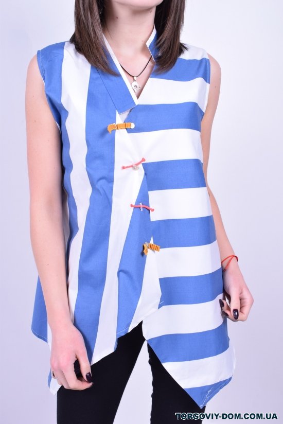 Блузка жіноча (кол. Білий / блакитний) GERTIE Розміри в наявності : 42, 44, 46, 48 арт.5192