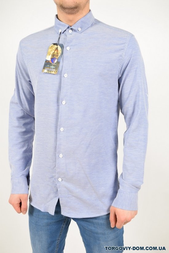 Рубашка мужская (цв.голубой) стрейчевая Ronex Размер в наличии : 46 арт.меланж