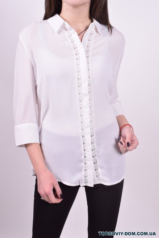 Блузка женская ( цв.белый) Qianzhidu (Polyester 100%) Размеры в наличии : 40, 46 арт.B81021