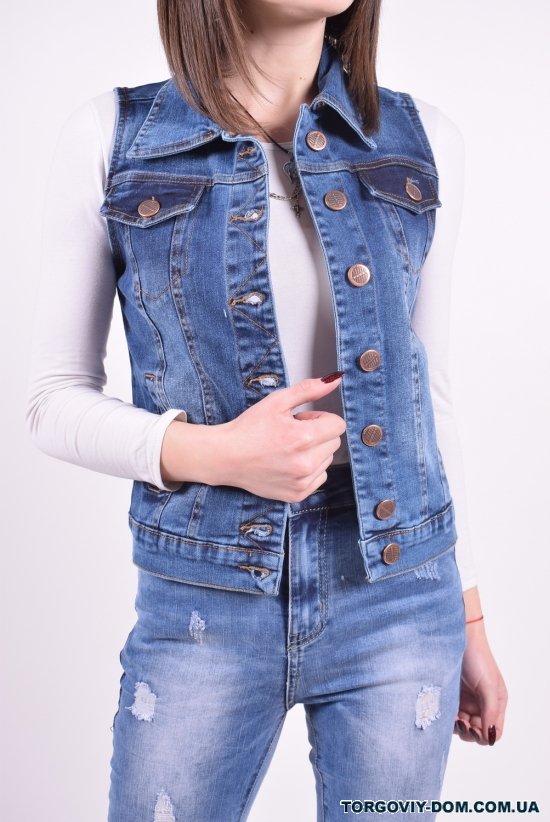 Жилетка жіноча джинсова Sincere Розміри в наявності : 38, 40 арт.0260