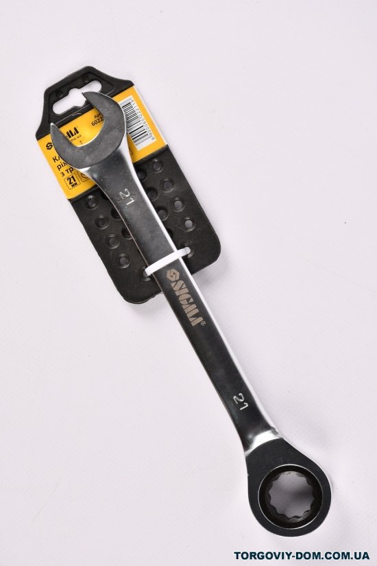 Ключ рожково-накидной трещоточный 21мм CrV SATINE арт.6022211