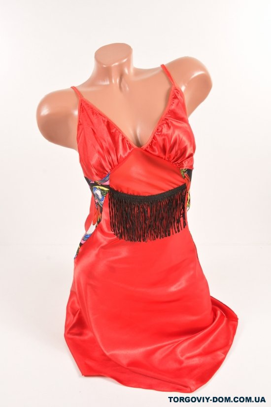 Нічна сорочка (кол. Червоний) жіноча з шовку розміри Sistina Розмір в наявності : 42 арт.349