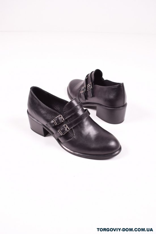 Туфли женские (цв.черный) из натуральной кожи SAURINI Размер в наличии : 36 арт.1028
