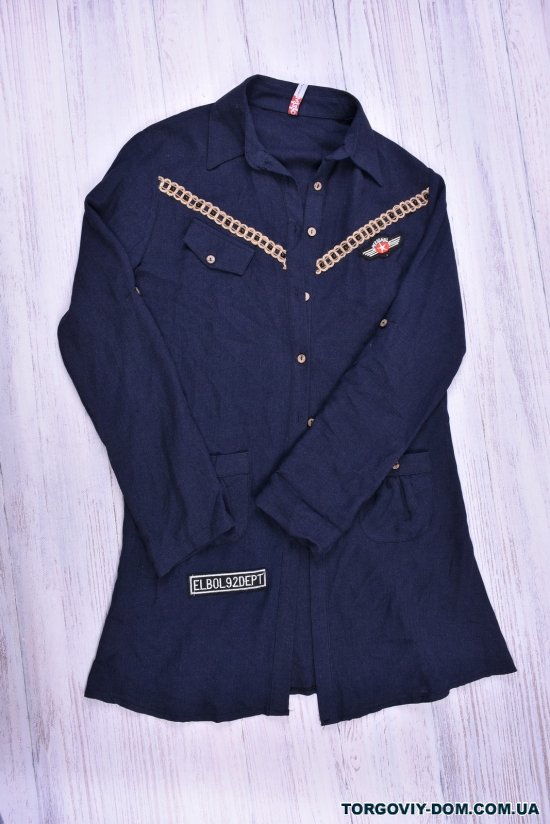 Рубашка туника (цв.т.синий) женская Gem Volante Размеры в наличии : 40, 42 арт.1020