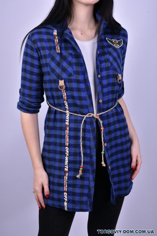 Рубашка туника+майка  (цв.синий) женская Gem Volante Размер в наличии : 44 арт.1009