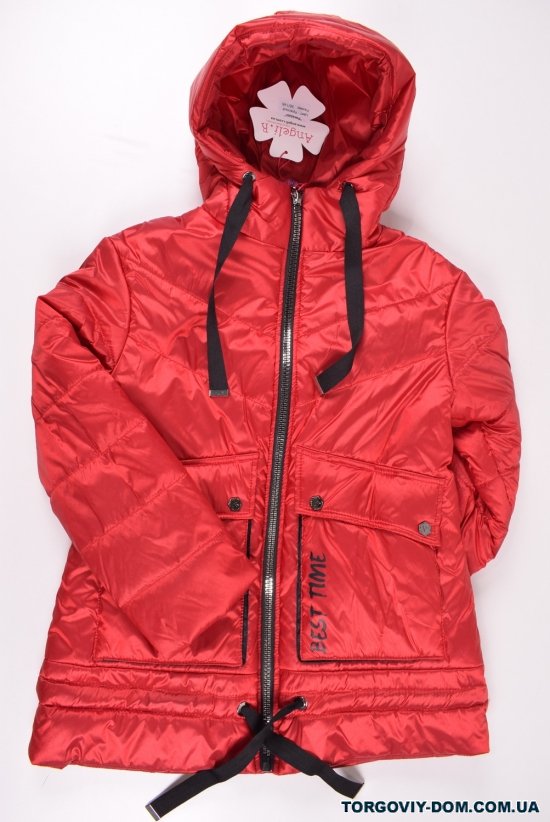 Куртка для девочки из плащёвки демисезонная (цв.бордовый) Рост в наличии : 158 арт.Рикардо