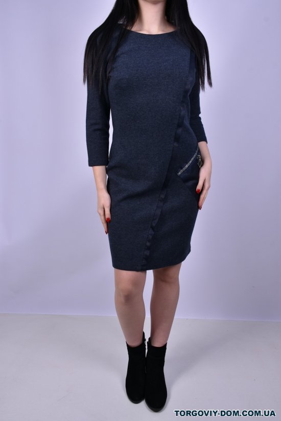 Платье женское (цв.т.синий) трикотажное  DShi Размеры в наличии : 38, 42 арт.033-8227