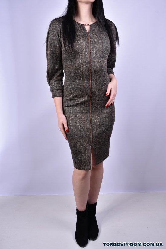 Платье женское (цв.коричневый) трикотажное с поясом SheFly Размер в наличии : 42 арт.019-22074