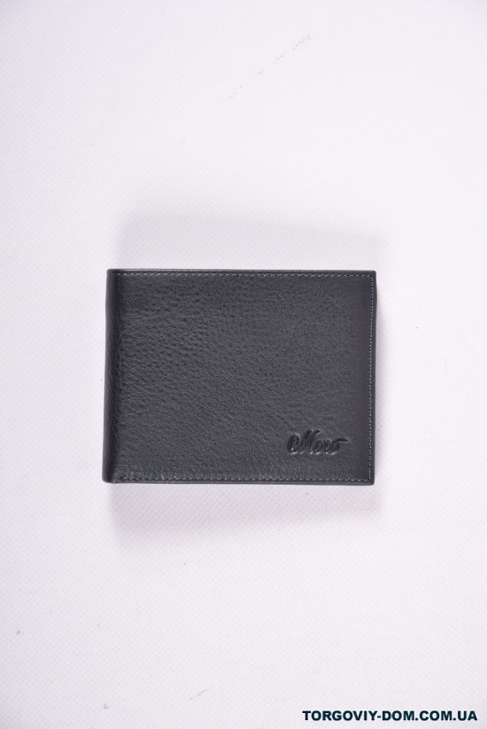 Кошелёк мужской кожаный размер 11/9 см (цв.чёрный) "Moro" арт.208S