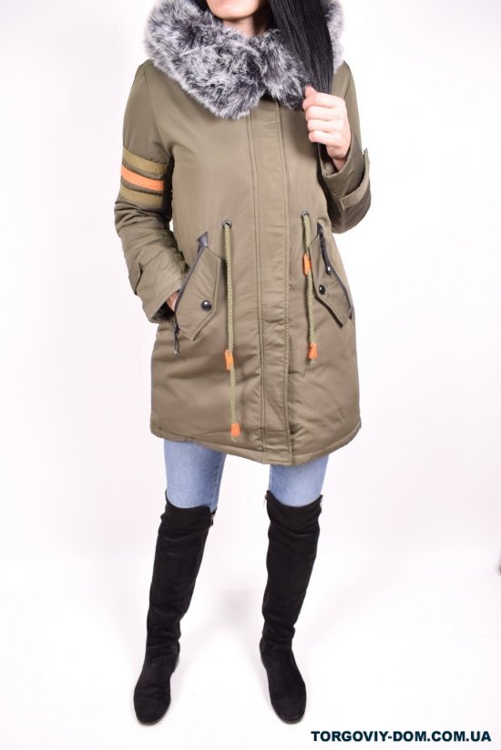 Куртка жіноча (кол. Хакі) демісезонна з плащової тканини Розмір в наявності : 40 арт.806