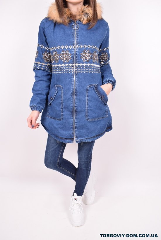 Куртка жіноча джинсовий на хутрі (кол. Синій) Zahram Розмір в наявності : 40 арт.648