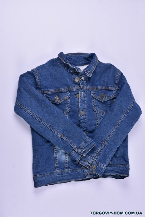Пиджак для мальчика (цв.синий) джинсовый на меху Рост в наличии : 122, 134, 140 арт.287054