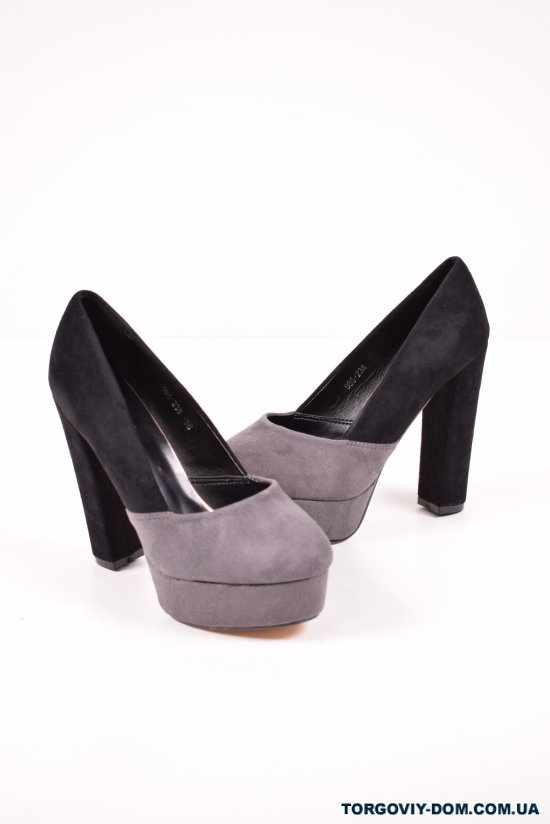 Туфли женские (цв.dk.grey/black) Meideli Размер в наличии : 38 арт.986-238