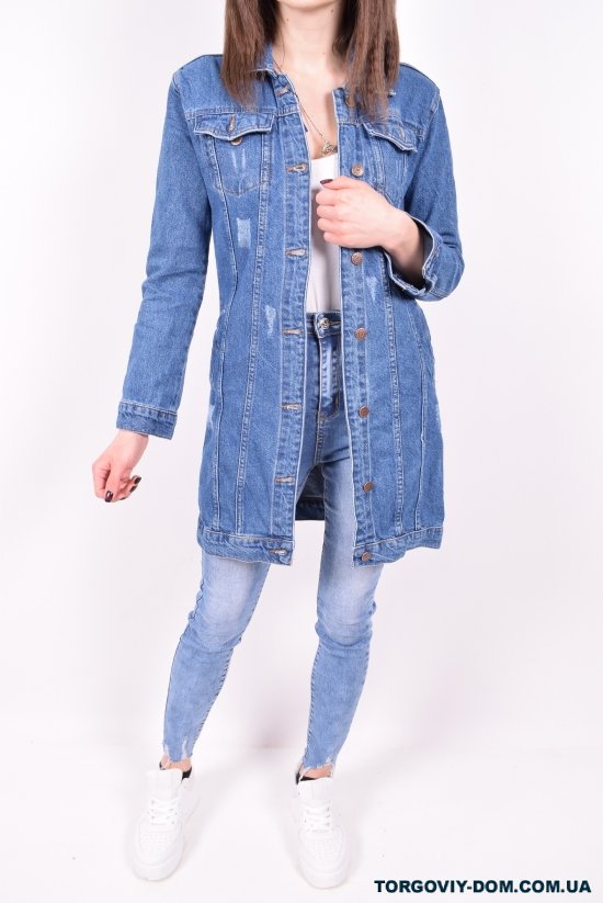 Пиджак джинсовый женский (цв.синий) HKG Размеры в наличии : 40, 42 арт.2383