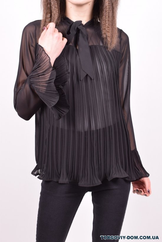 Блузка женская шифоновая (цв.чёрный) "Karon" Размеры в наличии : 46, 48 арт.9566