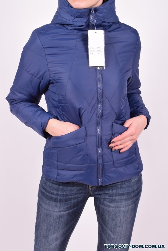 Куртка женская (цв.синий) из плащевки демисезонная Размер в наличии : 40 арт.2185