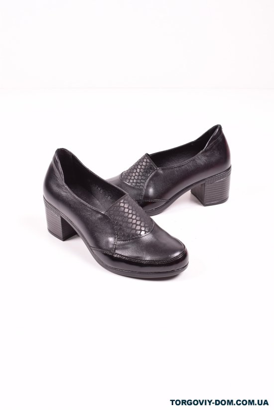 Туфли женские из натуральной кожи (цв.черный) MISTRAL Размер в наличии : 37 арт.T756