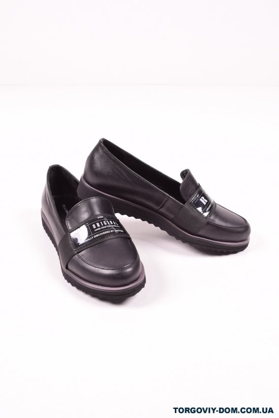 Туфлі жіночі з натуральної шкіри (кол. Чорний) OLLI Розмір в наявності : 39 арт.T-81-10120
