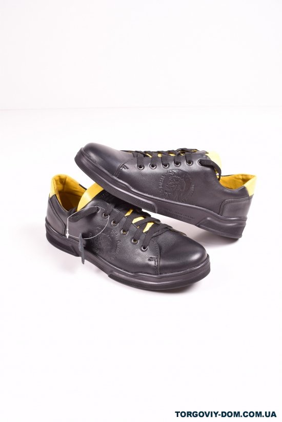 Кросівки чоловічі (кол. Чорний) з натуральної шкіри DAN shoes Розмір в наявності : 45 арт.55Es170-6/кл23-кл34