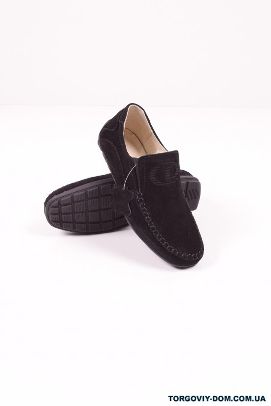 Мокасини для хлопчика з натуральної замші (кол. Чорний) DAN Shoes Розмір в наявності : 36 арт.Jm003-4/кл10(б)