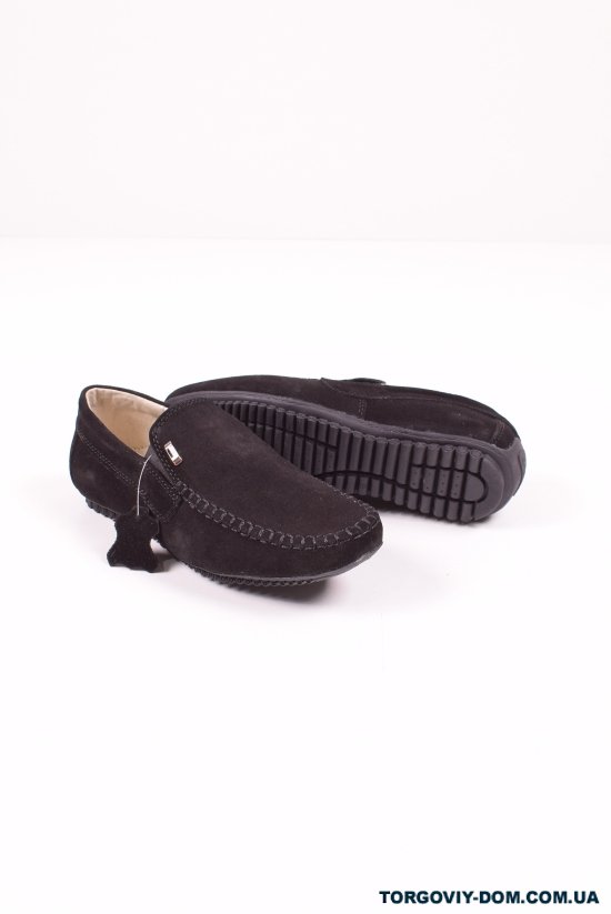 Мокасини для хлопчика з натуральної замші (кол. Чорний) DAN Shoes Розміри в наявності : 36, 37 арт.S003-4/173