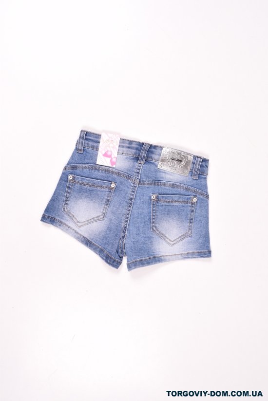 Шорты джинсовые для девочки стрейчевые "LIHONG" Рост в наличии : 140 арт.H-2196
