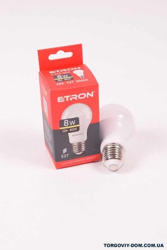 Лампа светодиодная Light Power (8W, цоколь E27, A55, 3000К) ETRON арт.1-ELP-009