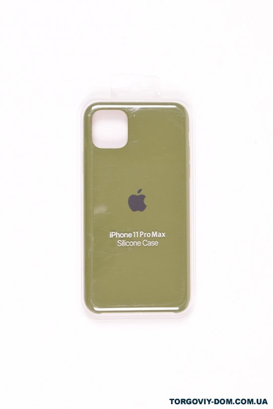 Силиконовый чехол iPhone 11 Pro Max (внутренняя отделка - микрофибра) Khaki-8 арт.iPhone 11 Pro Max