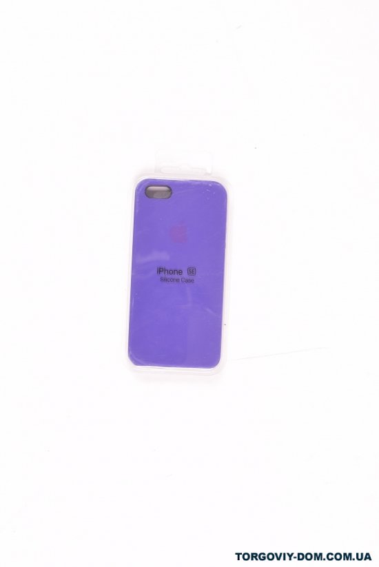 Силиконовый чехол iPhone 5 (внутренняя отделка - микрофибра) Violet-14 арт.iPhone SE