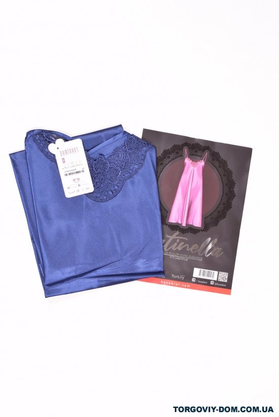 Ночная рубашка (цв.синий) женская атласная Dominant Размер в наличии : 50 арт.10043