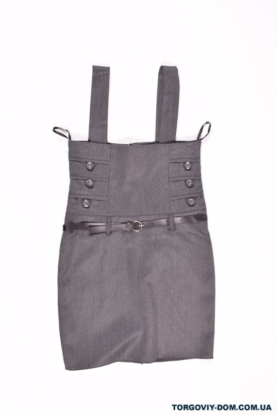 Сарафан-юбка для девочки (цв.т/серый) HEMBER Рост в наличии : 146, 152 арт.049