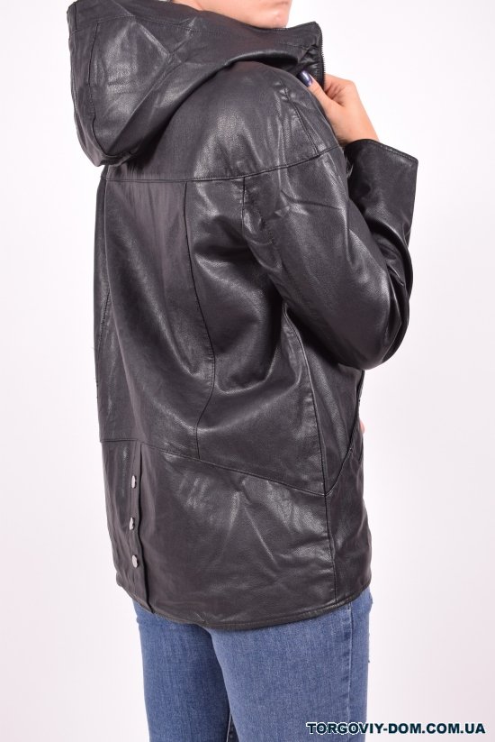 Куртка жіноча із шкірзамінника Розмір в наявності : 54 арт.M69
